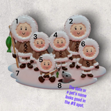 6 ICE FISHING FAMILY Ornament