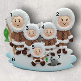 5 ICE FISHING FAMILY Ornament