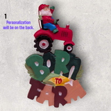 BORN to FARM Ornament