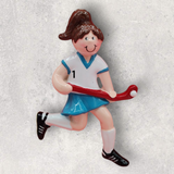FIELD HOCKEY Ornament - BRUNETTE GIRL