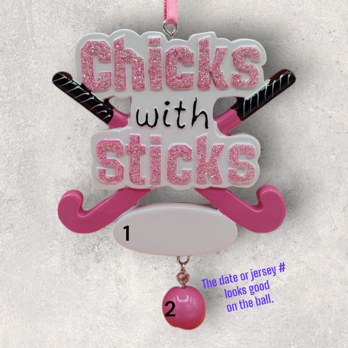 FIELD HOCKEY Ornament - CHICKS with STICKS