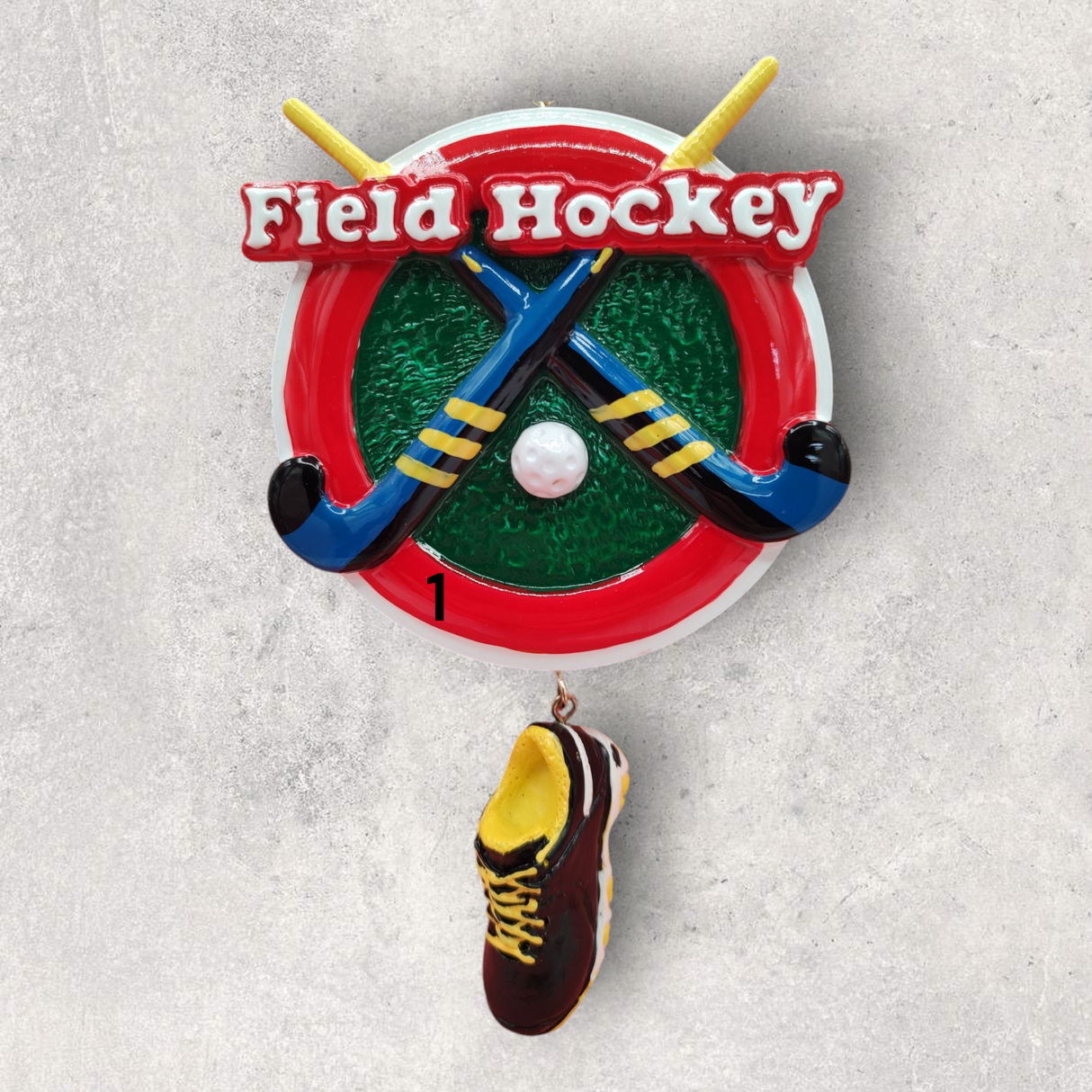 FIELD HOCKEY Ornament - STICKS, BALL & SHOE