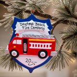 FIREFIGHTING Ornament - TRUCK & BADGE