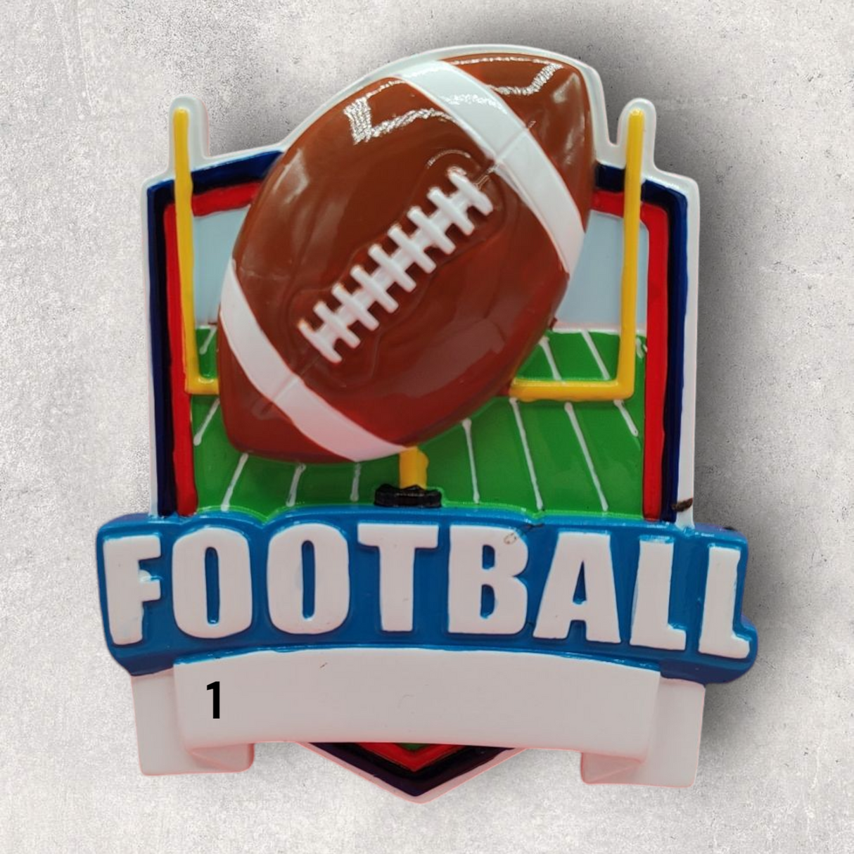 FOOTBALL Ornament w/ BALL / WORD / BANNER
