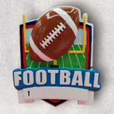 FOOTBALL Ornament w/ BALL / WORD / BANNER