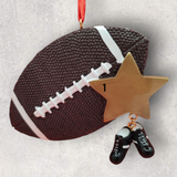 FOOTBALL Ornament - GOLD STAR