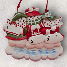 Snow Friends Ornament (3 Names)
