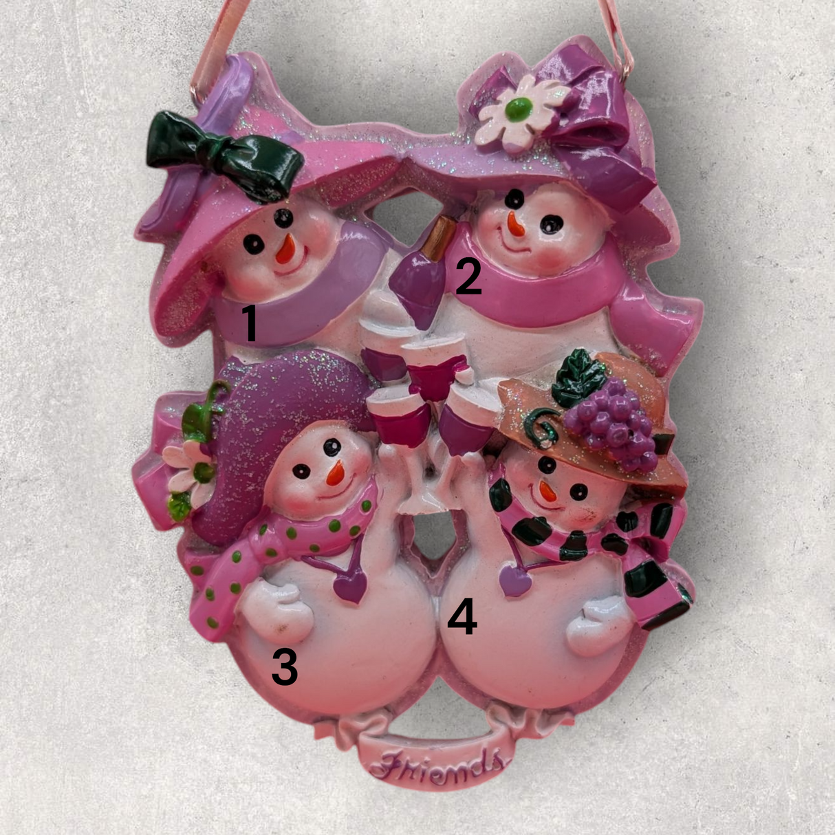 4 FRIENDS with WINE Ornament