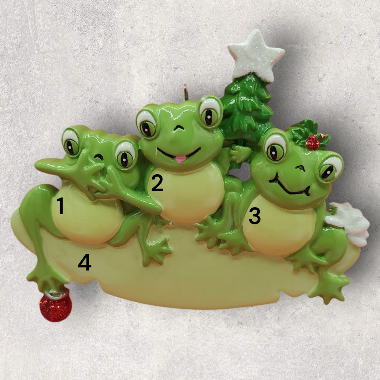 3 FROGS Ornament