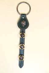 GRAPES CHARM above 3 Bells on Leather Strap