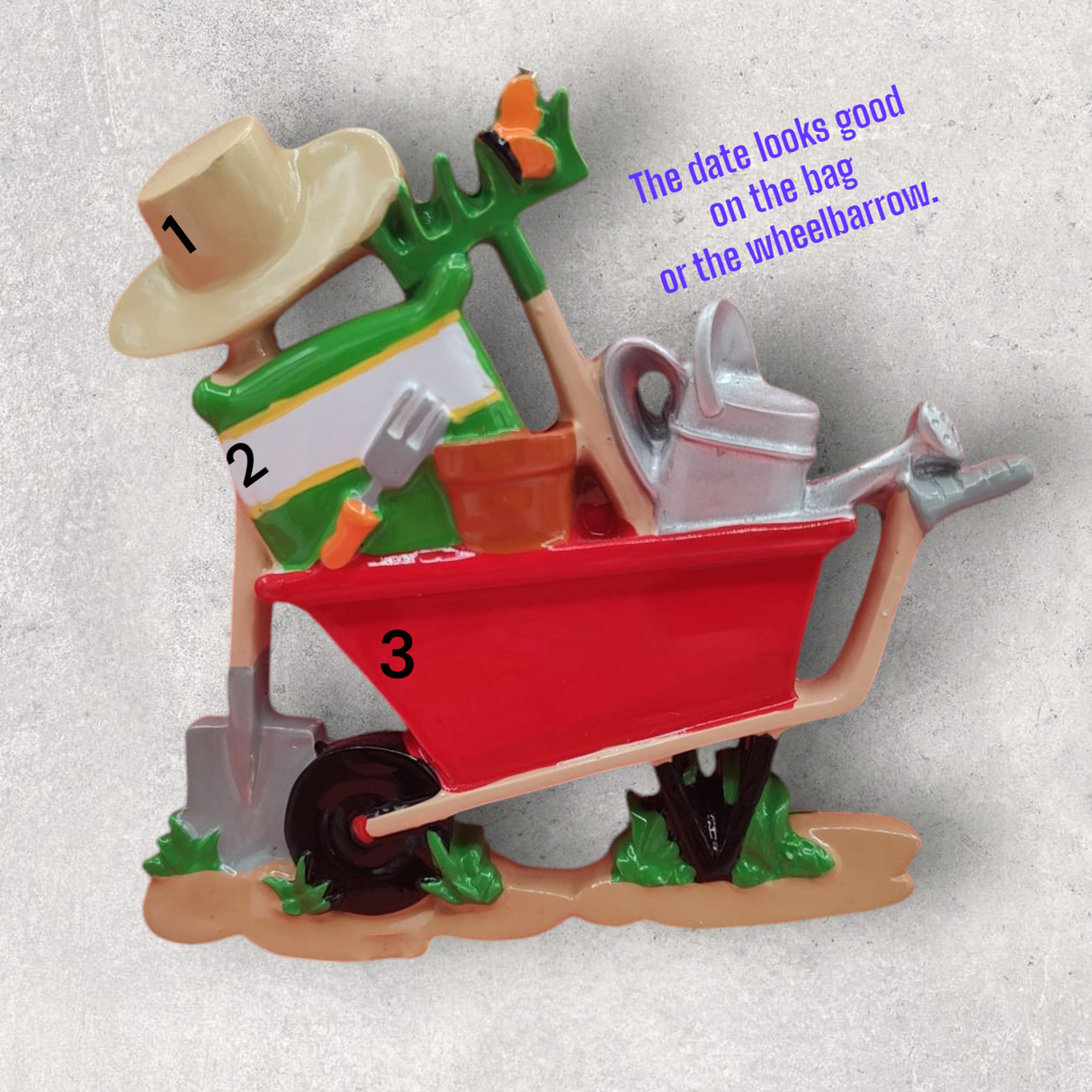GARDENING Ornament with WHEELBARROW