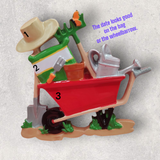 GARDENING Ornament with WHEELBARROW