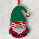 CHRISTMAS GNOME / SANTA with SUNGLASSES Ornament
