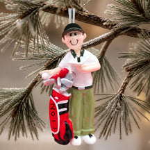 Golfer With Bag Ornament
