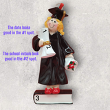 GRADUATION Ornament - FEMALE - BLONDE - LIGHT SKIN
