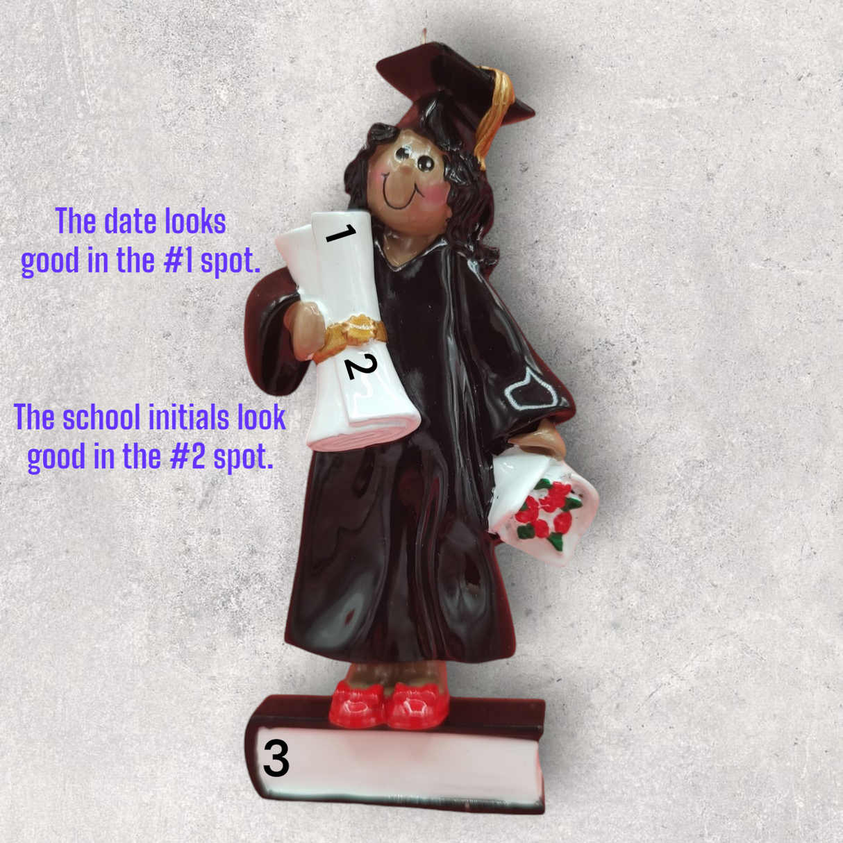 GRADUATION Ornament - FEMALE - DARK SKIN
