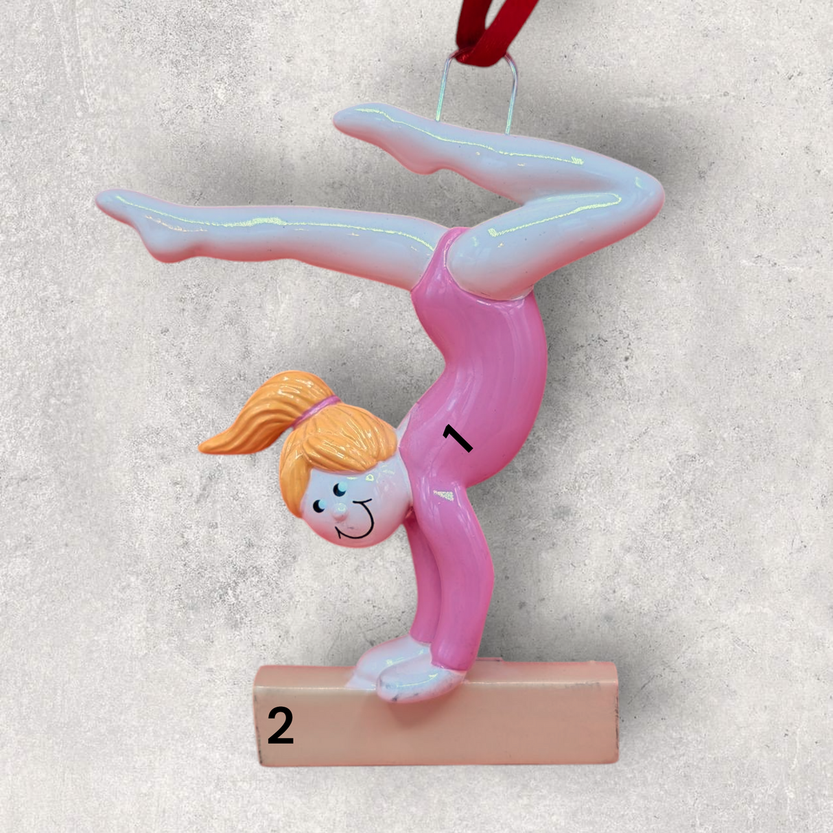 GYMNAST Ornament - BLONDE in PINK