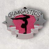 GYMNASTICS Ornament - PINK GLITTER