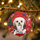 DOGS - HAVANESE - Red Wreath