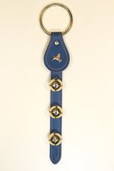 HUMMINGBIRD CHARM above 3 Bells on Leather Strap