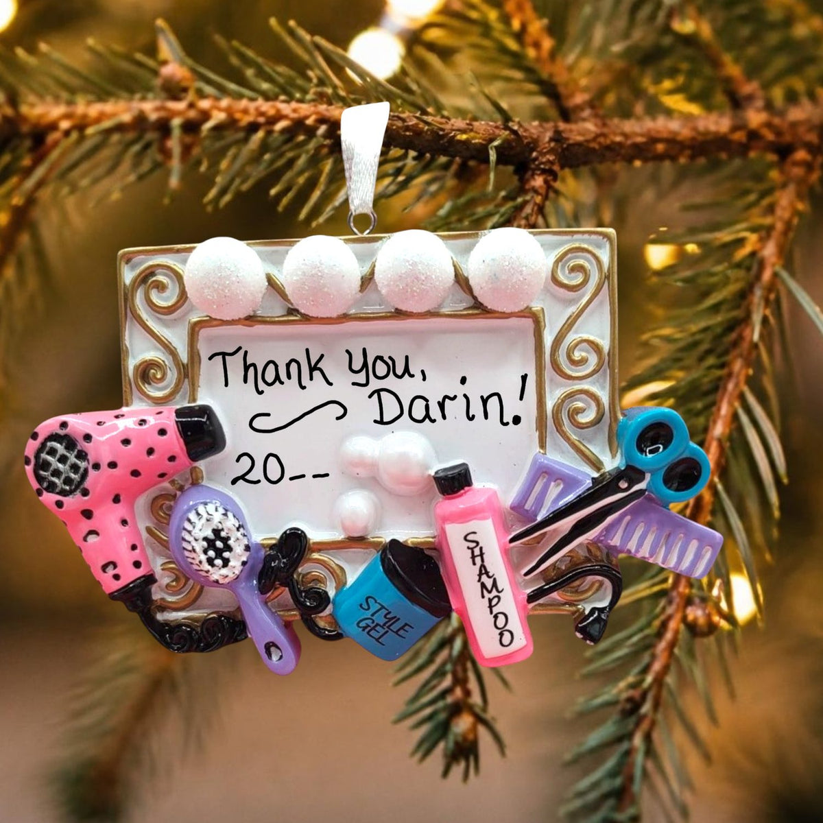 HAIRSTYLIST Ornament - MIRROR w/ LIGHTS