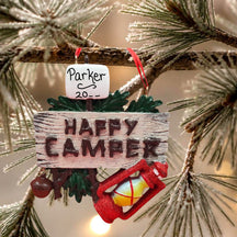 CAMPING Ornament w/ BIG MARSHMALLOW & RED LANTERN
