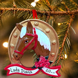 HORSE in HORSESHOE Ornament