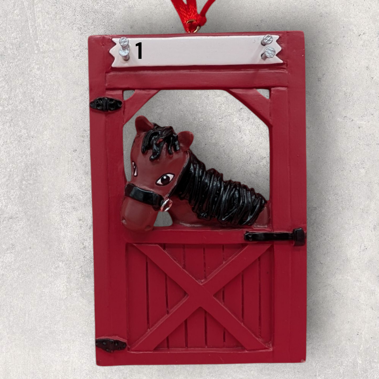 HORSE in a STALL Ornament