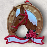 HORSE in HORSESHOE Ornament