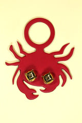 CRAB - LEATHER Doorknob Bell - RED