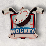 ICE HOCKEY Ornament - PUCK / STICKS / WORD