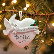 IN REMEMBRANCE Ornament - "IN OUR HEARTS FOREVER" HEART