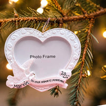 IN REMEMBRANCE - "IN OUR HEARTS FOREVER" Ornament -  PHOTO FRAME