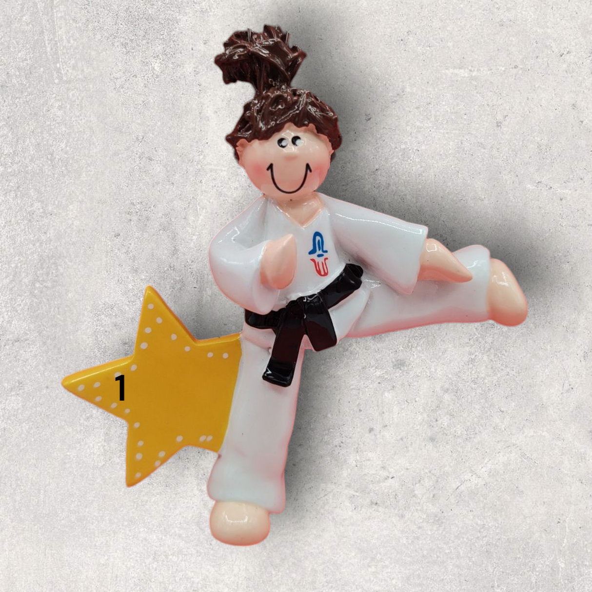 KARATE Ornament - BRUNETTE FEMALE