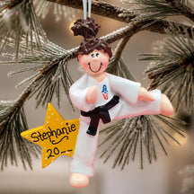 KARATE Ornament - BRUNETTE FEMALE