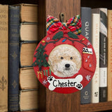 DOGS - LABRADOODLE (BLONDE) - Red Wreath