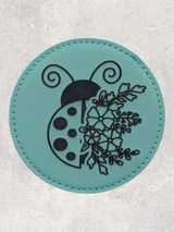 A COASTER SET - BUGS & BLOOMS - TEAL