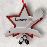 LACROSSE Ornament - RED STAR