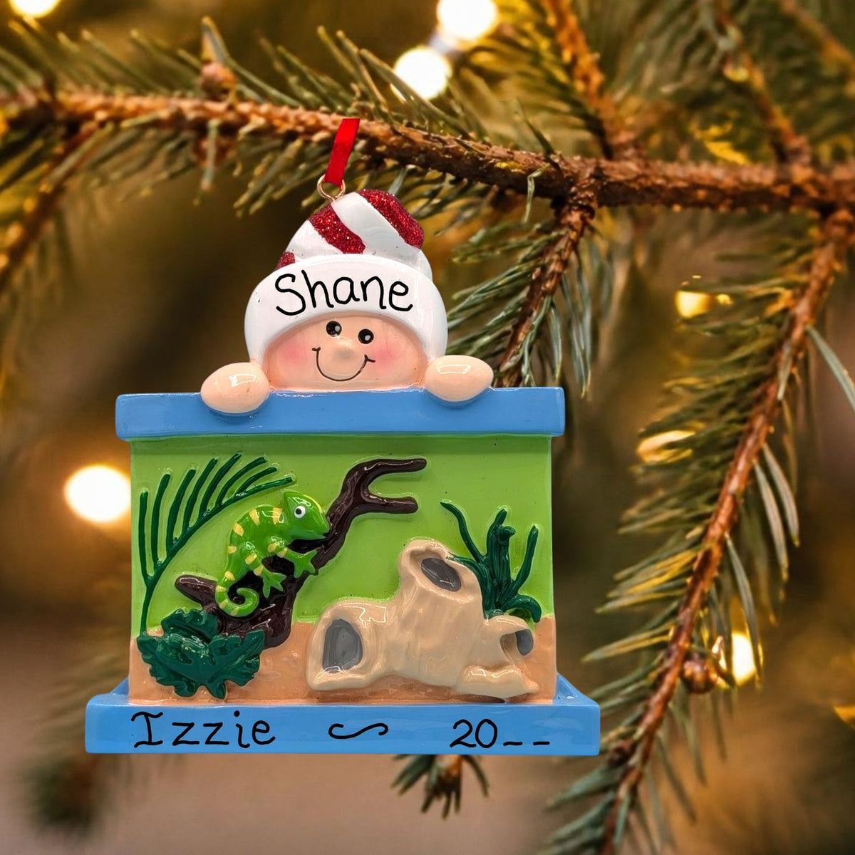 LIZARD in TANK Ornament