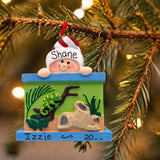 LIZARD in TANK Ornament