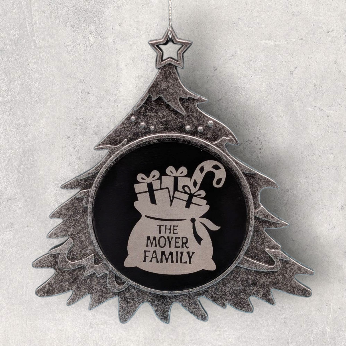 SANTA'S SACK Personalizable Ornament - 2-Sided Engraved