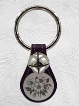 DOGWOOD Disc on Leather Teardrop - 1 Bell