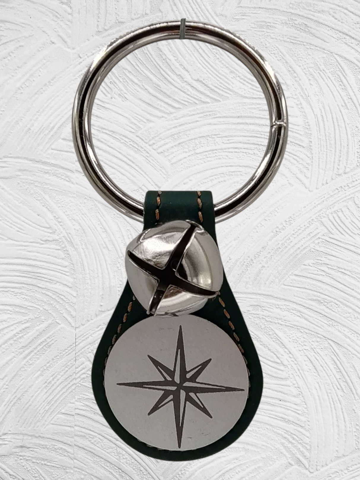 STAR of BETHLEHEM Disc on Leather Teardrop-1 Bell