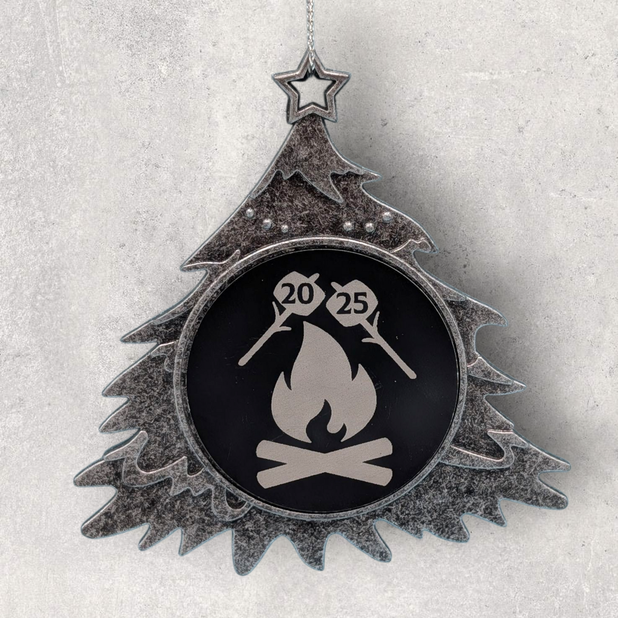 CAMPING Ornament - 2-Sided Engraved - Personalizable