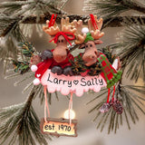 2 Moose Ornament
