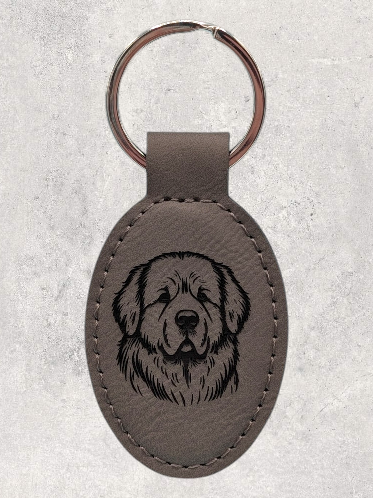 KEYCHAIN - NEWFOUNDLAND - Leatherette - Personalizable