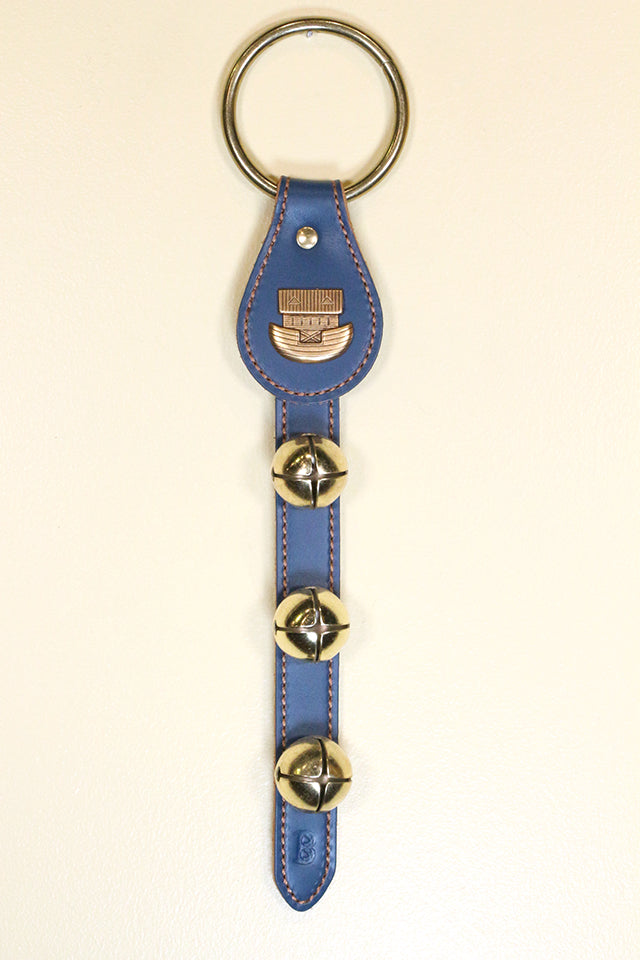 NOAH'S ARK CHARM above 3 Bells on Leather Strap