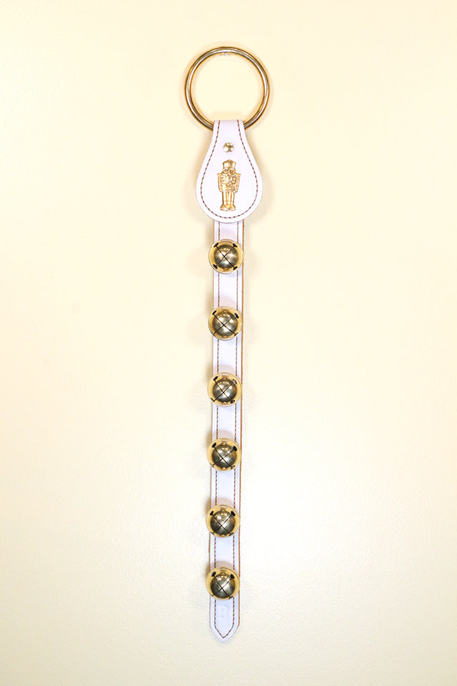 NUTCRACKER CHARM above 6 Bells on Leather Strap