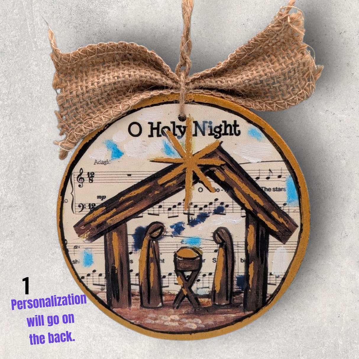"O HOLY NIGHT" NATIVITY Ornament