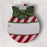 CHRISTMAS BALL Ornament - CANDY STRIPES